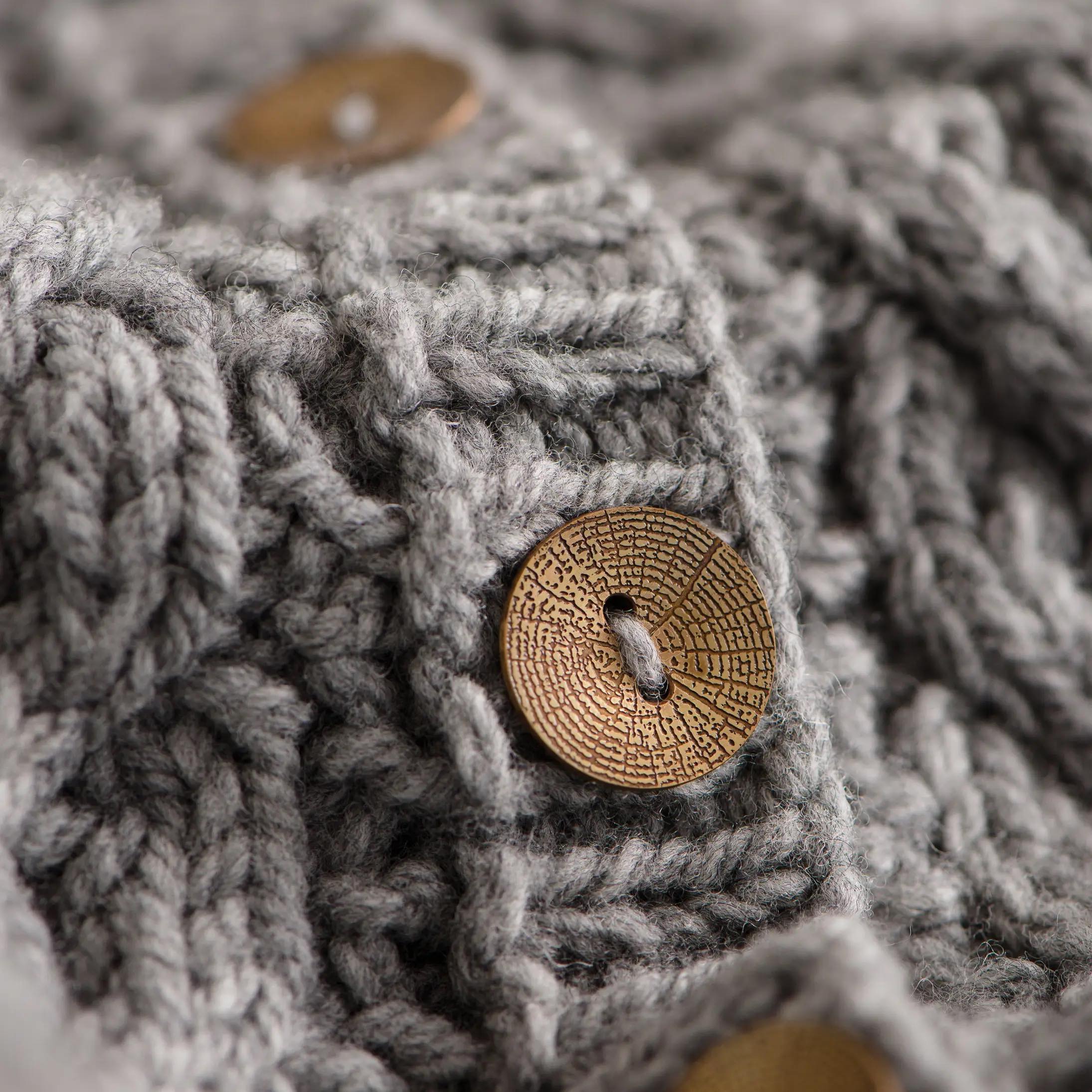 Woodgrain Brass Buttons
