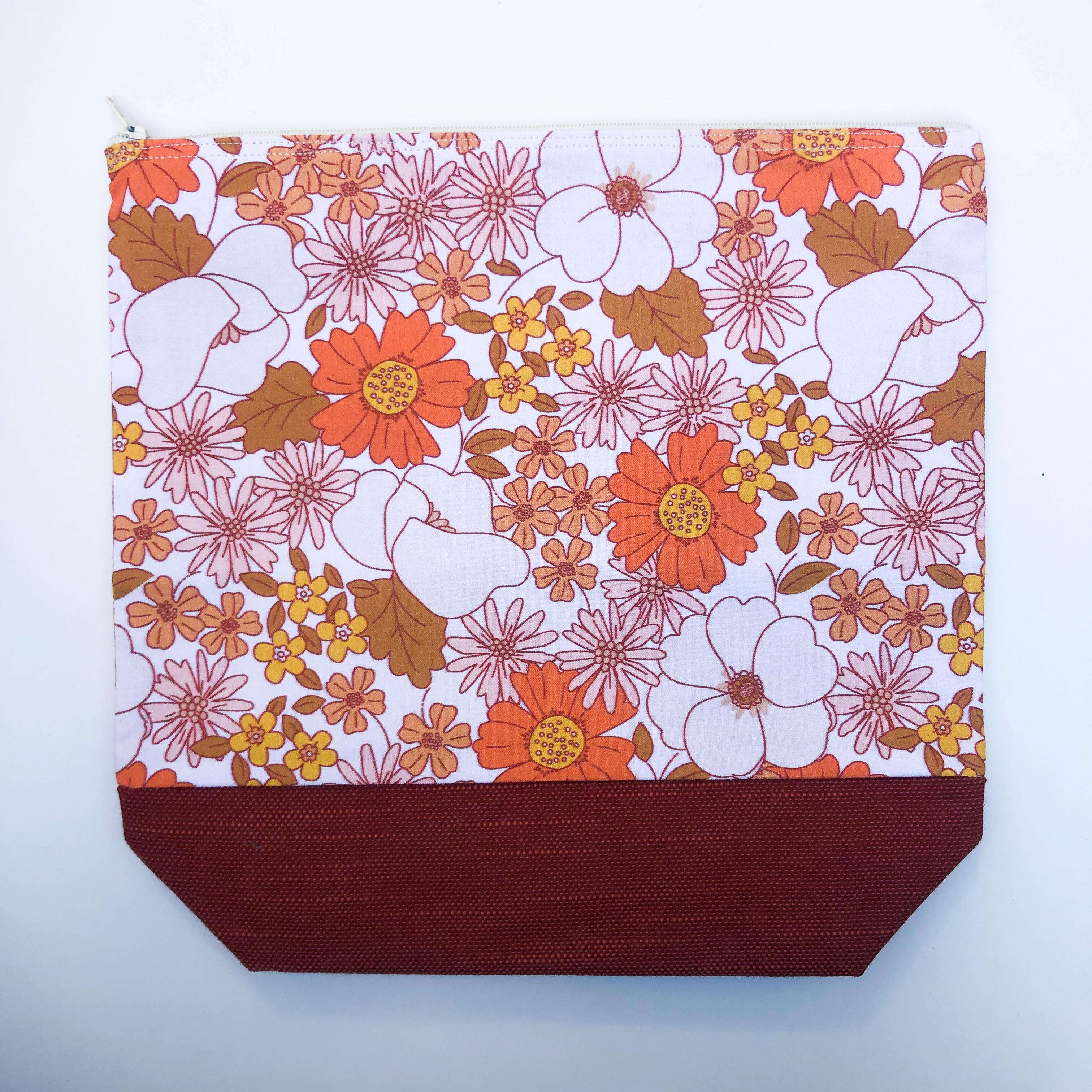 Orange Retro Florals