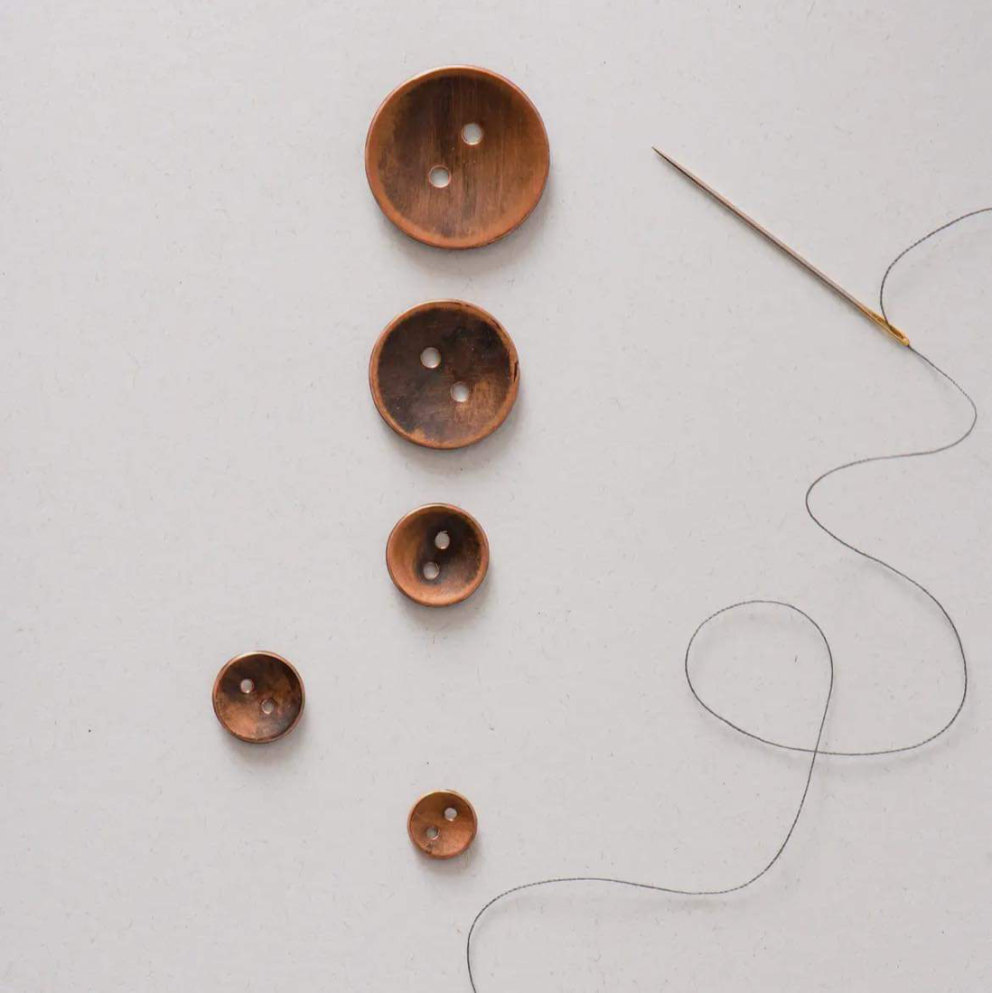 Copper buttons