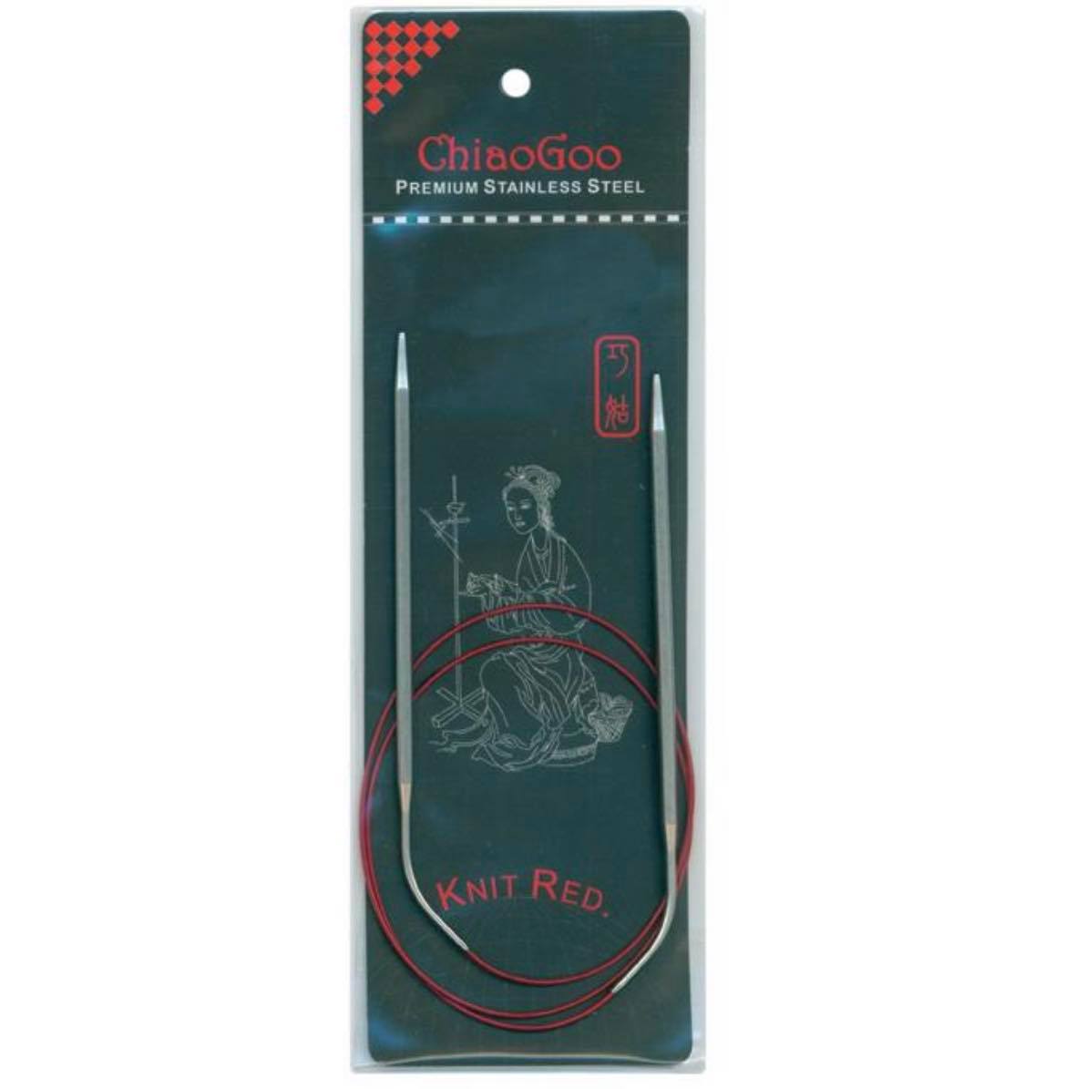 ChiaoGoo Red Circular Knitting Needles 32&quot;