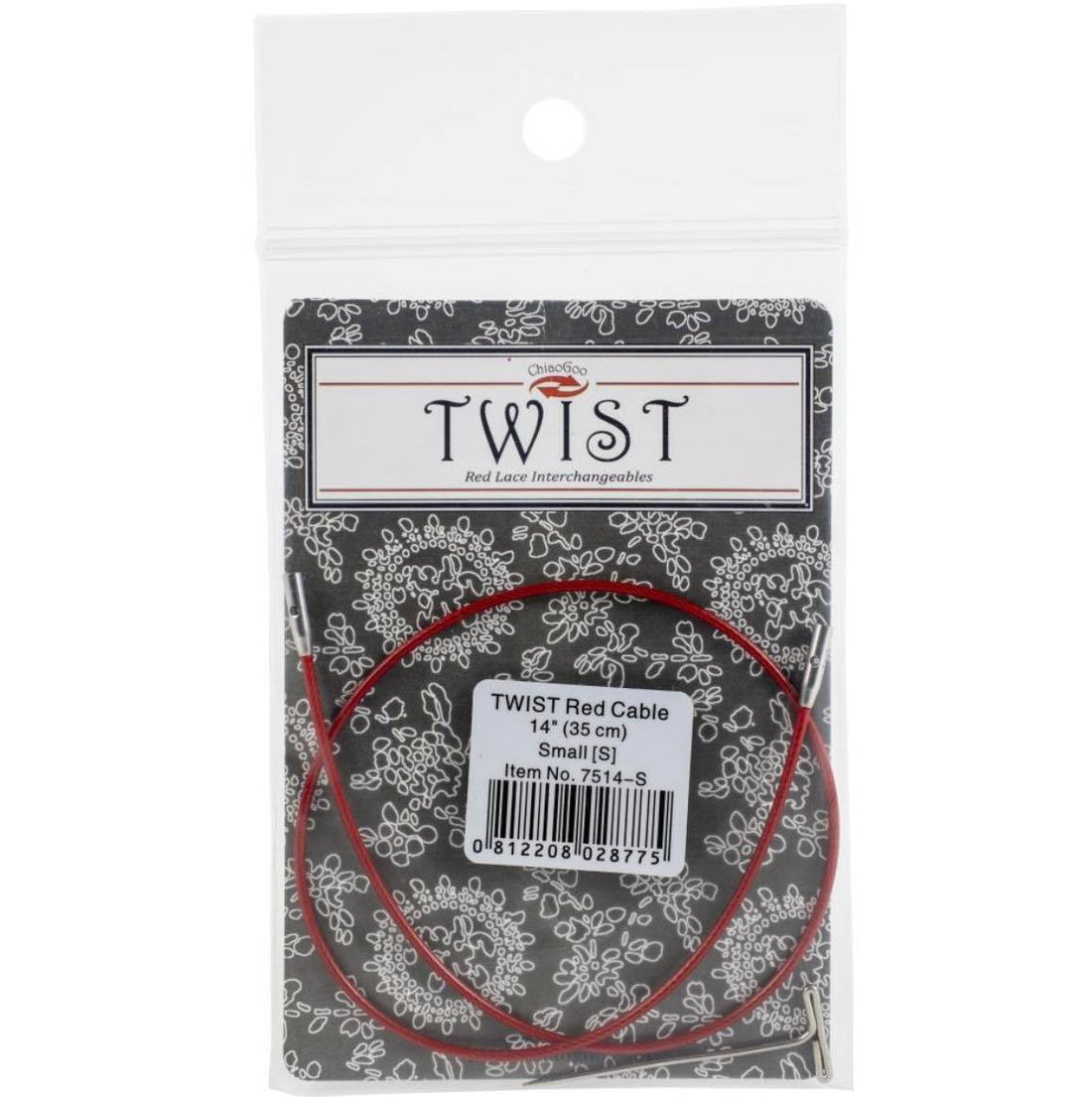 ChiaoGoo TWIST Red Lace Interchangeable Cables 14"